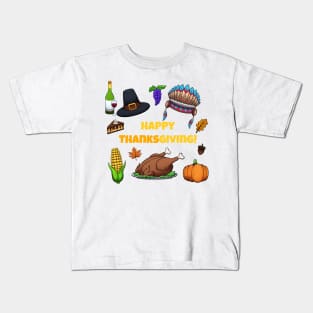 Happy Thanksgiving Kids T-Shirt